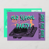 60th誕生日パーティー60s日付を保存 案内ポストカード (正面/裏面)