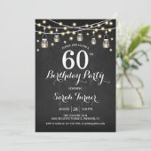 60th誕生日パーティー – Chalkboard 招待状 (スタンド正面)