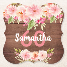 60th誕生日パーティーcoral dahlia flowers brown