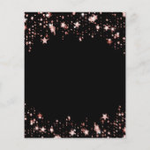 60th誕生日ブラックバラ金ゴールド予算の招待 チラシ (裏面)