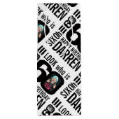 60th誕生日ブラックルック60カスタム写真名 ワインギフトバッグ (裏面)