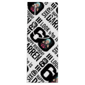 60th誕生日ブラックルック60カスタム写真名 ワインギフトバッグ (正面)