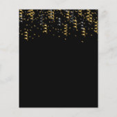 60th誕生日ブラック金ゴールドレオパード予算招待状 チラシ (裏面)