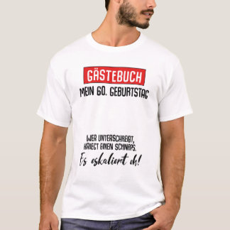 60th誕生日マンウーマンパーティーゲストブック60年 tシャツ