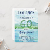 60th誕生日レイクウィークエンド カード (正面/裏面インサイチュ)
