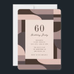 60th誕生日レトロアーチ招待状 招待状<br><div class="desc">レトロと洗練されたデザインは、アーチと形状を持つ60sヴィンテージパターンを特徴とする。</div>
