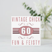 60th誕生日ヴィンテージシック カード (スタンド正面)
