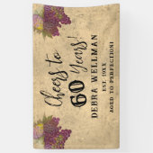 60th誕生日応援から60年Vineyard誕生日 横断幕 (縦)