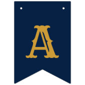 60th誕生日1962青金ゴールド追加ネームレトロ バンティングフラッグ (第3の旗)