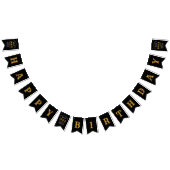 60th誕生日1962黒金ゴールド名シック バンティングフラッグ (全)