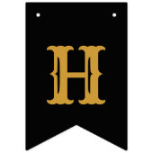 60th誕生日1962黒金ゴールド追加ネームレトロ バンティングフラッグ (第2の旗)