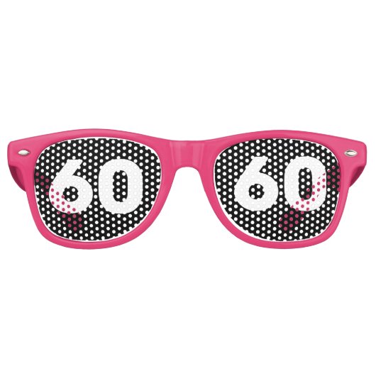 60TH誕生日60ノベルティサングラスシェード レトロサングラス (正面)