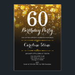 60th誕生日-白黒金ゴールド 招待状<br><div class="desc">60誕生日招待状。すべての年齢エレガント白黒デザインとグリッターフェイク金ゴールド《写真》ぼけ味ライト。大人の誕生日。ダイヤモンドとスクリプトフォントを搭載。男女の招待状。誕生日パーティスタイリッシュに最適。メッセージもしの詳細なカスタマイズが必要。</div>