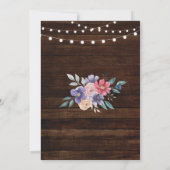 60th 50th 40th誕生日パーティーウッドフローラ招待状 招待状 (裏面)