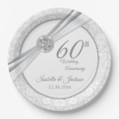60th/75thダイヤモンド記念日 ペーパープレート (正面)
