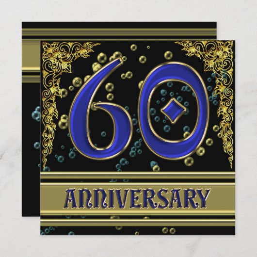 60th Anniversary Black and Gold Celebration 招待状 (正面/裏面)