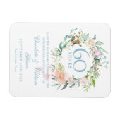 60th Anniversary Save the Date Countryバラ マグネット (横)