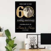 60th Anniversary Welcomeの看板または任意の0周年 ポスター (ホームオフィス)