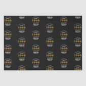 60th Birthday 1966 Black Gold Chic Elegant 薄葉紙 (正面)