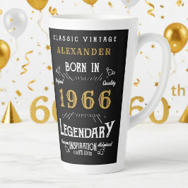 60th Birthday 1966 Legendary Retro カフェラテマグ