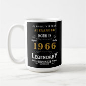 60th Birthday 1966 Legendary Retro コーヒーマグカップ (左)