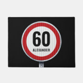 60th Birthday ANY AGE Speed Limit Sign ドアマット (正面)