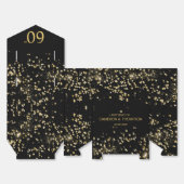 60th Birthday  Black & Gold Confetti Personalized フェイバーボックス (見開き)