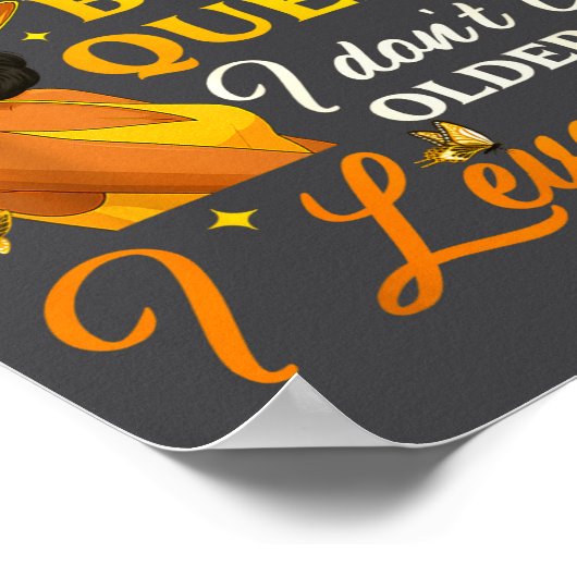 60th Birthday Black Queen Level Up Emwering For Wo ポスター (角)