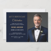 60th Birthday Celebration Photo Invite 招待状 (正面)