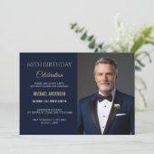 60th Birthday Celebration Photo Invite 招待状 (スタンド正面)