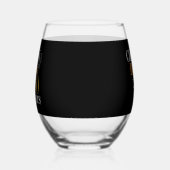 60th Birthday Cheers Beers Black Gold ステムなしワイングラス (左)