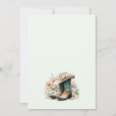 60th Birthday Cowgirl Boots and Hat Birthday Party 招待状 (裏面)