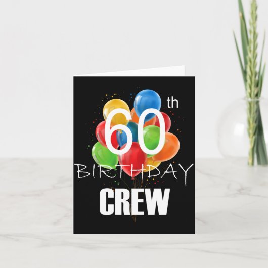 60th Birthday Crew 60 Party Crew Group Women  カード (正面)