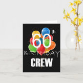 60th Birthday Crew 60 Party Crew Group Women  カード (黄色い花)