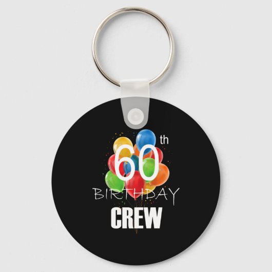 60th Birthday Crew 60 Party Crew Group Women  キーホルダー (正面)