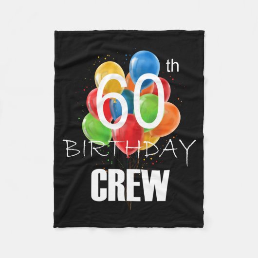 60th Birthday Crew 60 Party Crew Group Women フリースブランケット (正面)