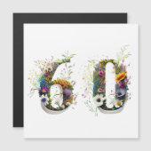 60th Birthday Decorative Wildflower Text (正面/裏面)