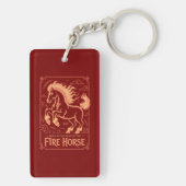 60th Birthday Fire Horse Chinese Zodiac 2026 Lunar キーホルダー (裏面)