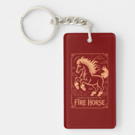 60th Birthday Fire Horse Chinese Zodiac 2026 Lunar キーホルダー