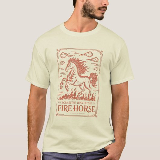 60th Birthday Fire Horse Chinese Zodiac 2026 Lunar Tシャツ (正面)