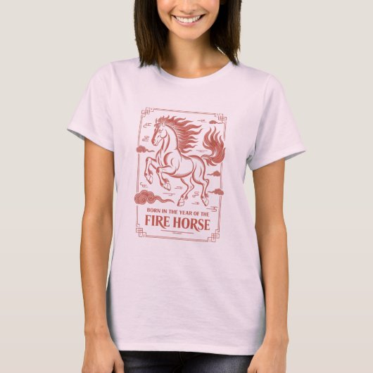 60th Birthday Fire Horse Chinese Zodiac 2026 Lunar Tシャツ (正面)