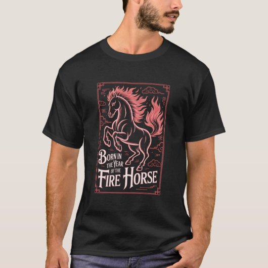 60th Birthday Fire Horse Zodiac Chinese 2026 Tシャツ (正面)