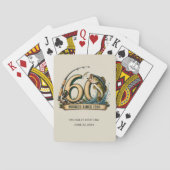 60th Birthday Fishing Party Hooked Since 1966 トランプ (裏面)