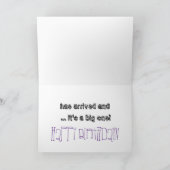 60th Birthday for daughter, purple text on white. カード (内部)