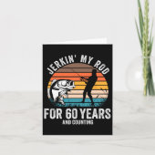60th Birthday Gift For Fisherman Men Funny Fishing カード (正面)