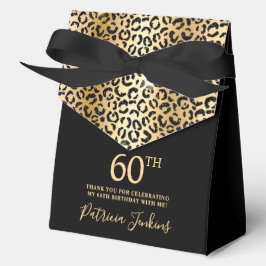 60th Birthday Gold Leopard Print Thank You  フェイバーボックス