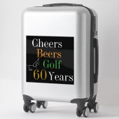 60th Birthday Golf Cheers Beers luggage シール (スーツケース)