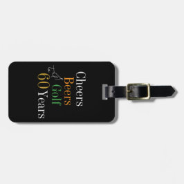 60th Birthday Golf Cheers Beers Name Address ラゲッジタグ