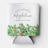 60th Birthday Holly December Birth Flower Custom 缶クーラー (正面)