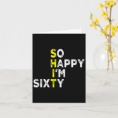 60th Birthday Man Woman 60 Years Bday Funny Gift Y カード (黄色い花)